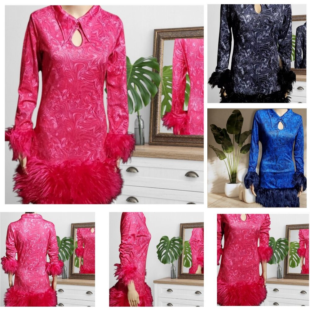 NWT Faux Fur Bodycon Dress Bundle — Set of 3 — Size Small Multiple Colors